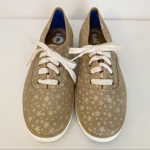 Keds Champion Star Fashion Gold Sneakers - Size 9 - Picture 3 of 14